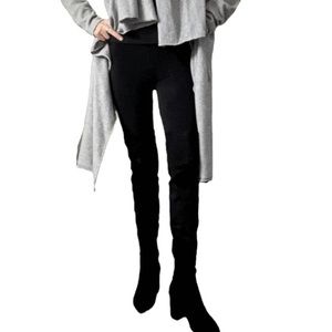 NEW IN BOX! Steve Madden Black Faux Suede Over The Knee Nifty Heeled Boo…